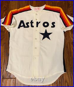 Mike Scott 1989 Houston Astros Game Used Worn Road Alamo Cream Knit Jersey