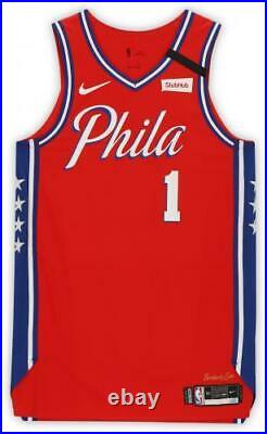 Mike Scott Philadelphia 76ers Player-Issued #1 Red Jersey from the Item#11168579