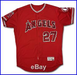 Mike Trout 2016 Angels Game Used Worn Baseball Jersey -MVP Season MeiGray Photo