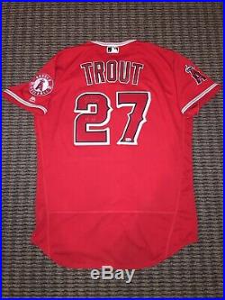 Mike Trout Los Angeles Angels Game Used Worn Jersey 2016 MVP Season MLB Auth