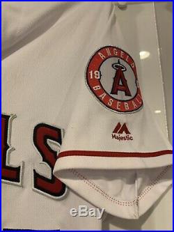 Mike Trout Los Angeles Angels Game Used Worn Jersey 2019 MLB Auth Dirty