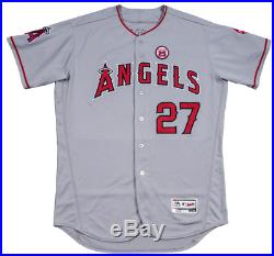 Mike Trout Los Angeles Angels Game Used Worn Jersey 6 HRs, MLB Auth Photo Match