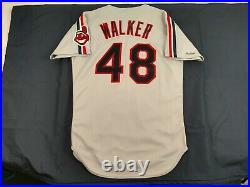 Mike Walker 1990 Cleveland Indians #48 Game Used Road Grey Jersey (With COA)
