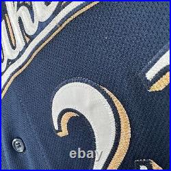 Milwaukee Brewers Juan Francisco Game Issued MLB 2013 Navy Blue Stitched Signed