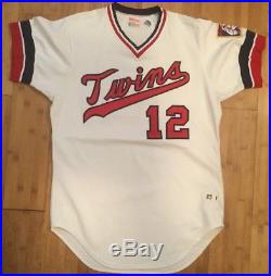 Minnesota Twins 1983 vintage game worn Lenny Faedo #12 Jersey Size 42 With COA
