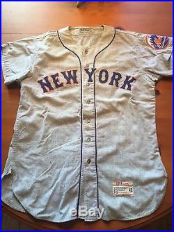 Mlb Game Worn Flannel Jersey 1962 New York Mets Inaugural Season #56 Authentic