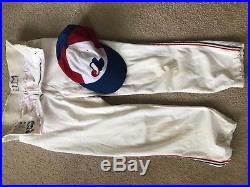 Montreal Expos Flannel Jersey with pants & hat (game worn)