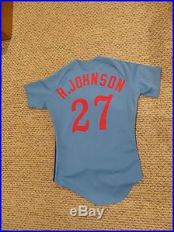 Montreal Expos Jersey R. Johnson game used 1982 road