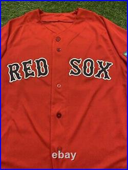 Mookie Betts Boston Red Sox Game Used Worn Jersey 2019 London Series MLB Auth