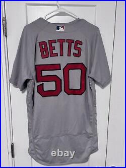 Mookie Betts Game Used 2017 Red Sox HR Jersey MLB HOLO, MEARS COA