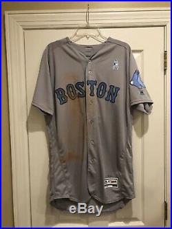 Mookie Betts Game Worn Red Sox Fathers Day Jersey Game Used MVP