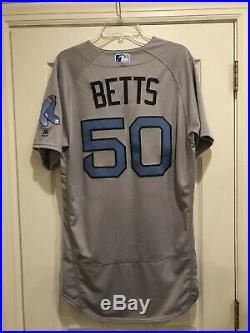 Mookie Betts Game Worn Red Sox Fathers Day Jersey Game Used MVP
