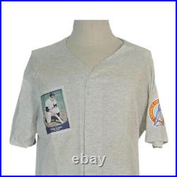 N Y Yankees Pacific Jersey Men's Medium Gray Berra Boyer RARE Vintage