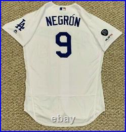 NEGRON size 44 #9 2019 LOS ANGELES DODGERS game used jersey issued MLB HOLOGRAM