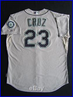 NELSON CRUZ 2015 Seattle Mariners MLB Authenticated Game-Used road jersey