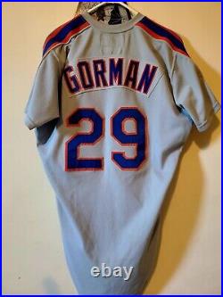 NY METS game Issued /used Tom Gorman 1985 Road Jersey