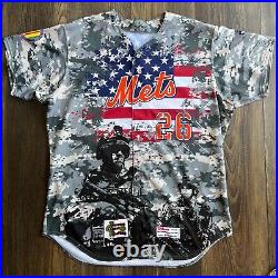 NY Mets St Lucie Mets Game Worn Issued MLB MILB Camo Military Vietnam Jersey