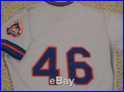 Neil Allen #46 size 42 1980 New York Mets Game used jersey road gray with patch