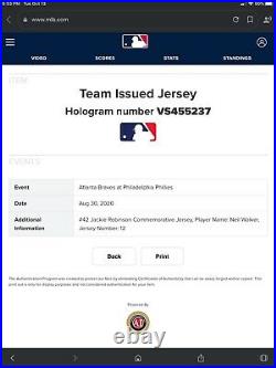 Neil Walker Game Used Jersey (Jackie Robinson Day) MLB COA