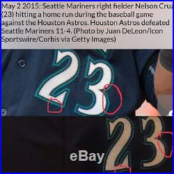 Nelson Cruz PHOTOMATCH HOME RUN game used jersey Mariners Twins MLB game worn
