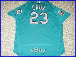 Nelson Cruz SZ 52 #23 2016 Seattle Mariners Spring Training game used jersey