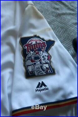 Nelson Cruz game used Minnesota Twins Jackie Robinson day #42 jersey MN worn