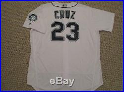 Nelson Cruz size 52 #23 2016 Seattle Mariners game jersey issued Home White MLB