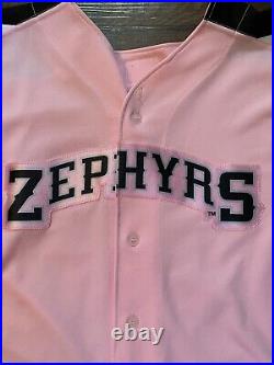 New Orleans Zephyrs Breast Cancer Awareness-Mikes Hard Lemonade Jersey Size 50