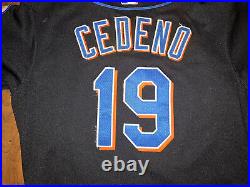 New York Mets 2003 Roger Cedeno Game Worn Used jersey Home black