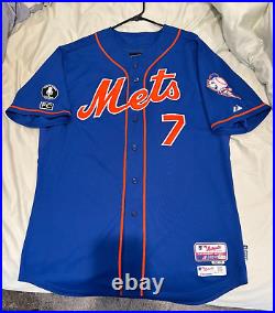 New York Mets 2014 Game Used Bob Geren Home Alternate Jersey Majestic Size 48