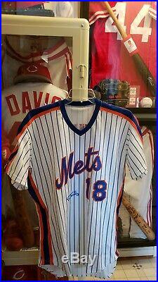 New York Mets Darryl Strawberry Signed GAME USED ISSUED Rawlings Jersey withCOA