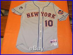 New York Mets Game Used Postseason Pennant Chicago Cubs 2015 Playoffs Jersey MLB