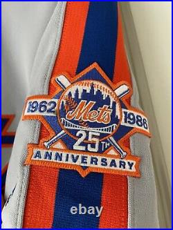 New York Mets Game Worn 1986 TBTC Road Jersey Size 44