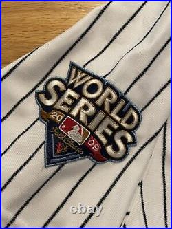 New York Yankees 2009 Game Issued World Series Jersey Steiner Loa