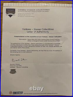 New York Yankees 2009 Game Issued World Series Jersey Steiner Loa