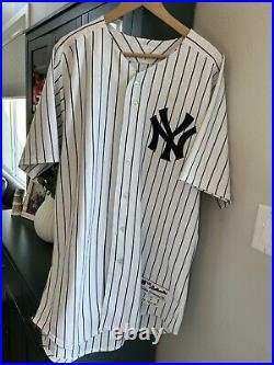 New York Yankees 2011 ALDS Game 5 Jesus Montero Game Used Home Jersey Size 48