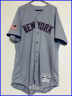 New York Yankees Luis Severino Fourth Of July Game Worn Used Jersey MLB Rare