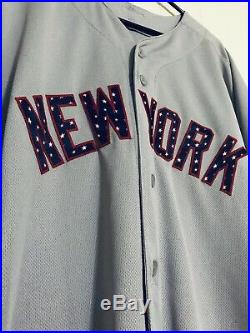 New York Yankees Luis Severino Fourth Of July Game Worn Used Jersey MLB Rare