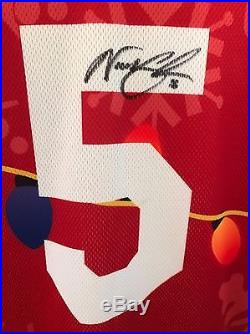 Nick Gordon Minnesota Twins Christmas Theme Game Used Worn Jersey Signed