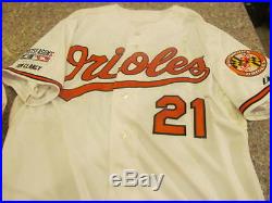 Nick Markakis Baltimore Orioles Game Used/Issues 2014 Playoff Jersey RARE
