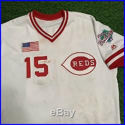 Nick Senzel Cincinnati Reds Game Used Worn Jersey 1990s TBTC Style MLB Auth