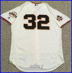 OKERT size 48 #32 2018 SAN FRANCISCO GIANTS game used jersey HOME CREAM MLB HOLO