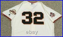 OKERT size 48 #32 2018 SAN FRANCISCO GIANTS game used jersey HOME CREAM MLB HOLO