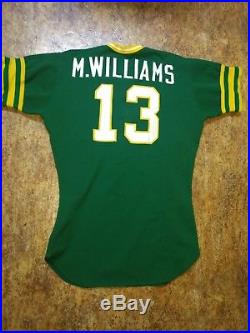 Oakland A's Vintage 1977 Game Used / Worn Jersey #13 Mark Williams All original