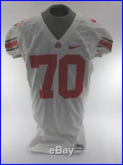 Ohio State Buckeyes #70 Game Issued Possibly Game Used White Jersey