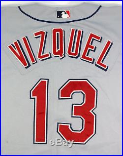 Omar Vizquel 2004 Game Used Cleveland Indians Worn Road Jersey