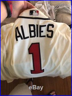 Ozzie Albies 2017 Game-Used Jersey ROOKIE Atlanta Braves Wow! One Of His First