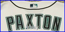 PAXTON size 48 #65 2018 Seattle Mariners game used jersey home white MLB