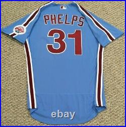 PHELPS #31 size 46 2020 PHILADELPHIA PHILLIES Home RETRO Game used Jersey MLB