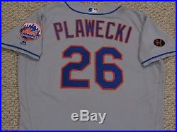 PLAWECKI sz 48 #26 2018 New York Mets game used jersey road gray MLB HOLO RUSTY